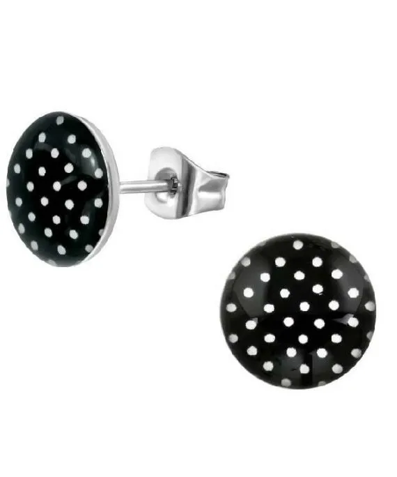 Náušnice Dots black