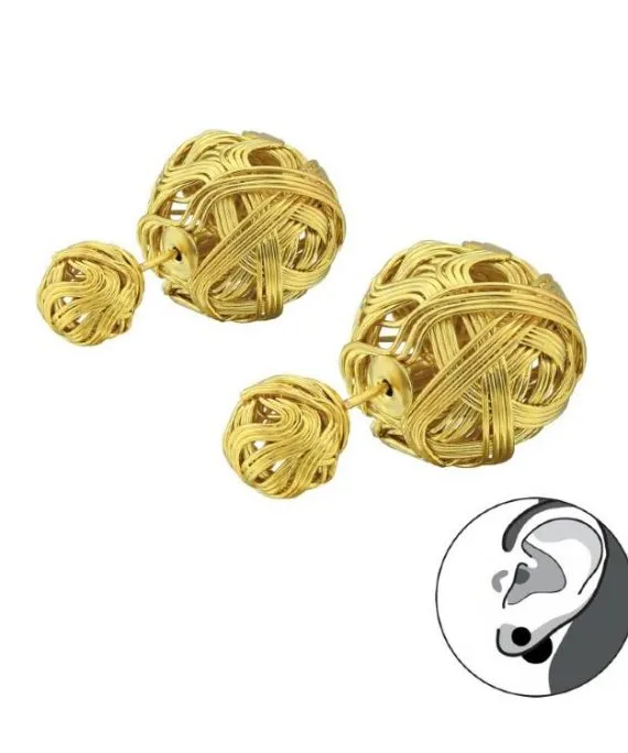 Náušnice Gold Ball
