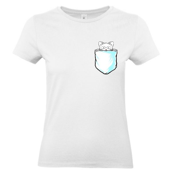 White cat pocket 13641
